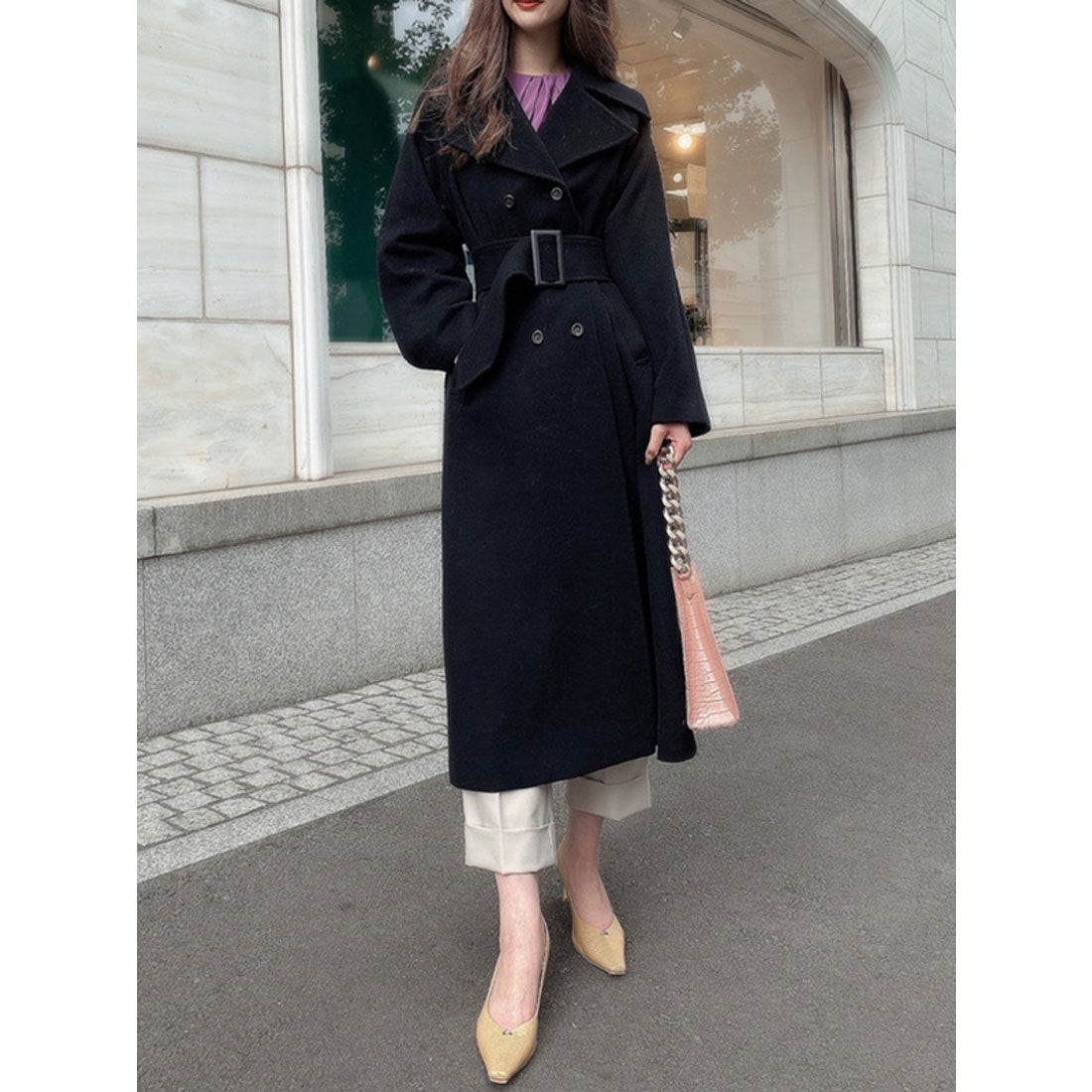 EIMY ISTOIRE エイミーイストワール eimy istoire belted chester coat