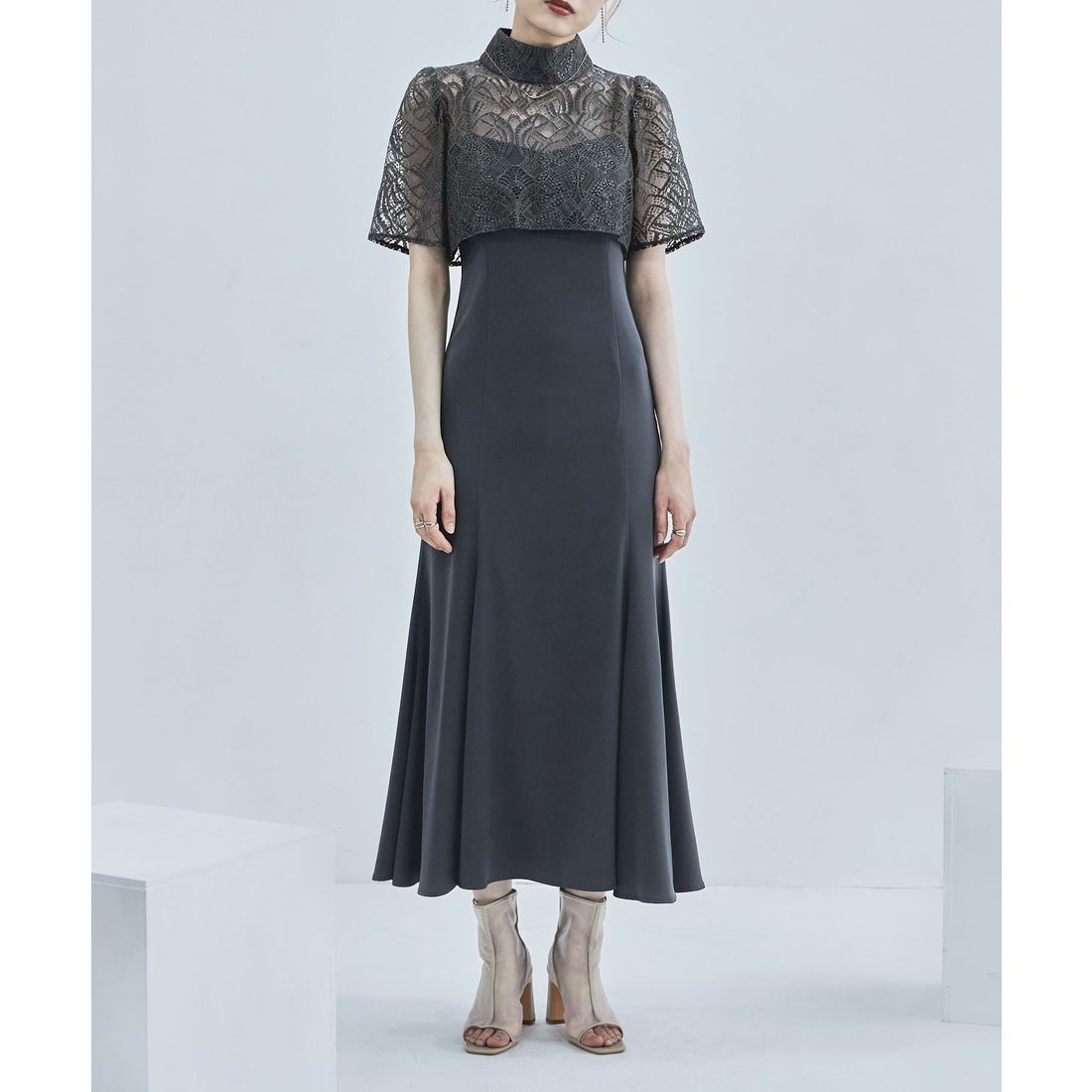 エトル etoll. 3wayレースボレロ&マーメイドキャミドレス （アッシュ