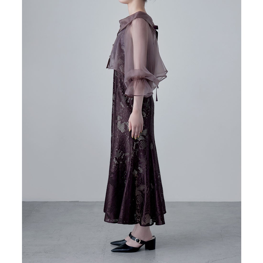 エトル etoll. シアーブラウス&マーメイドキャミソールドレス