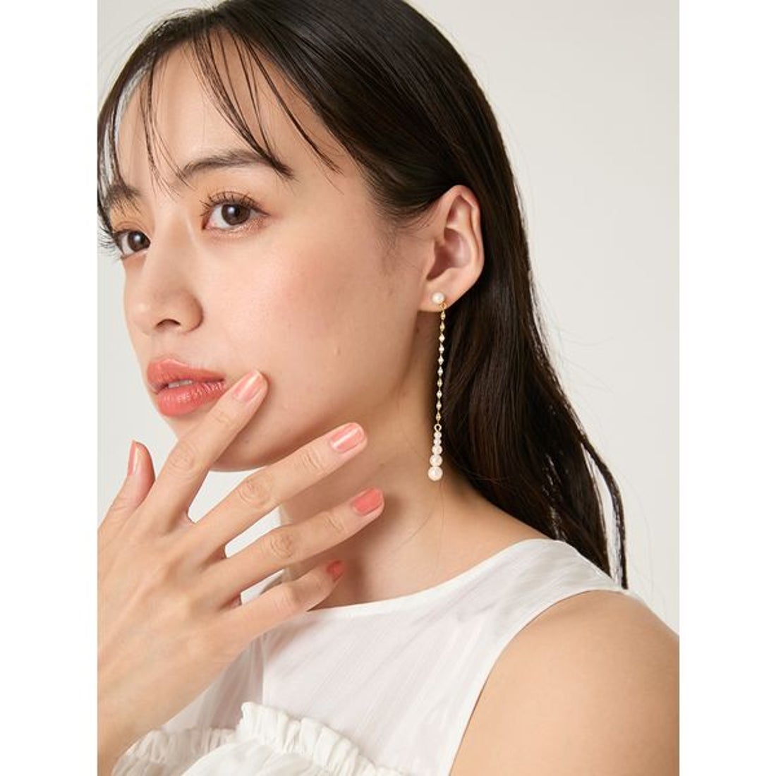 フレイ アイディー FRAY I.D パールチェーンピアス （SLV