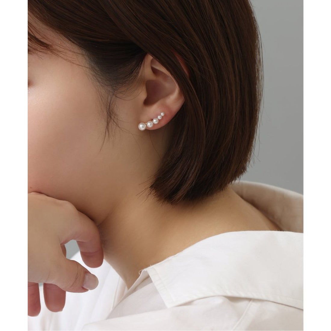 Lilas ワイドラインクロスフープピアス K10 ワイドラインクロスフープ