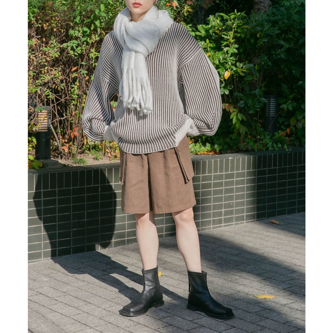 ケービーエフ KBF フラップポケットショートパンツ （アイボリー