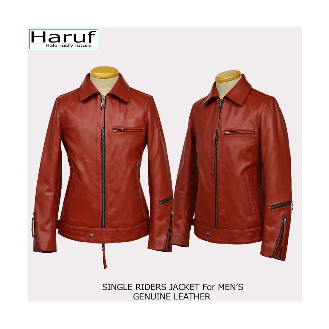 ハルフ Haruf 本革 レザージャケット ライダースジャケット 革ジャン