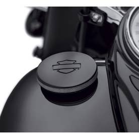 レフトサイド・フュエルタンクキャップ・ダイモンドブラック -ハーレー