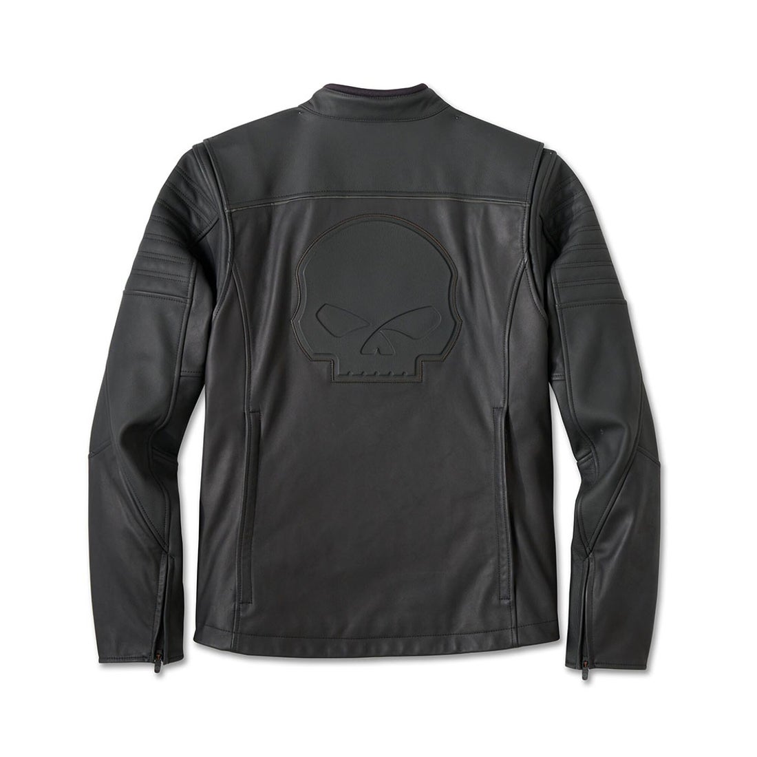 Willie G(TM)スカルグラフィック・レザー・ライディング・ジャケット