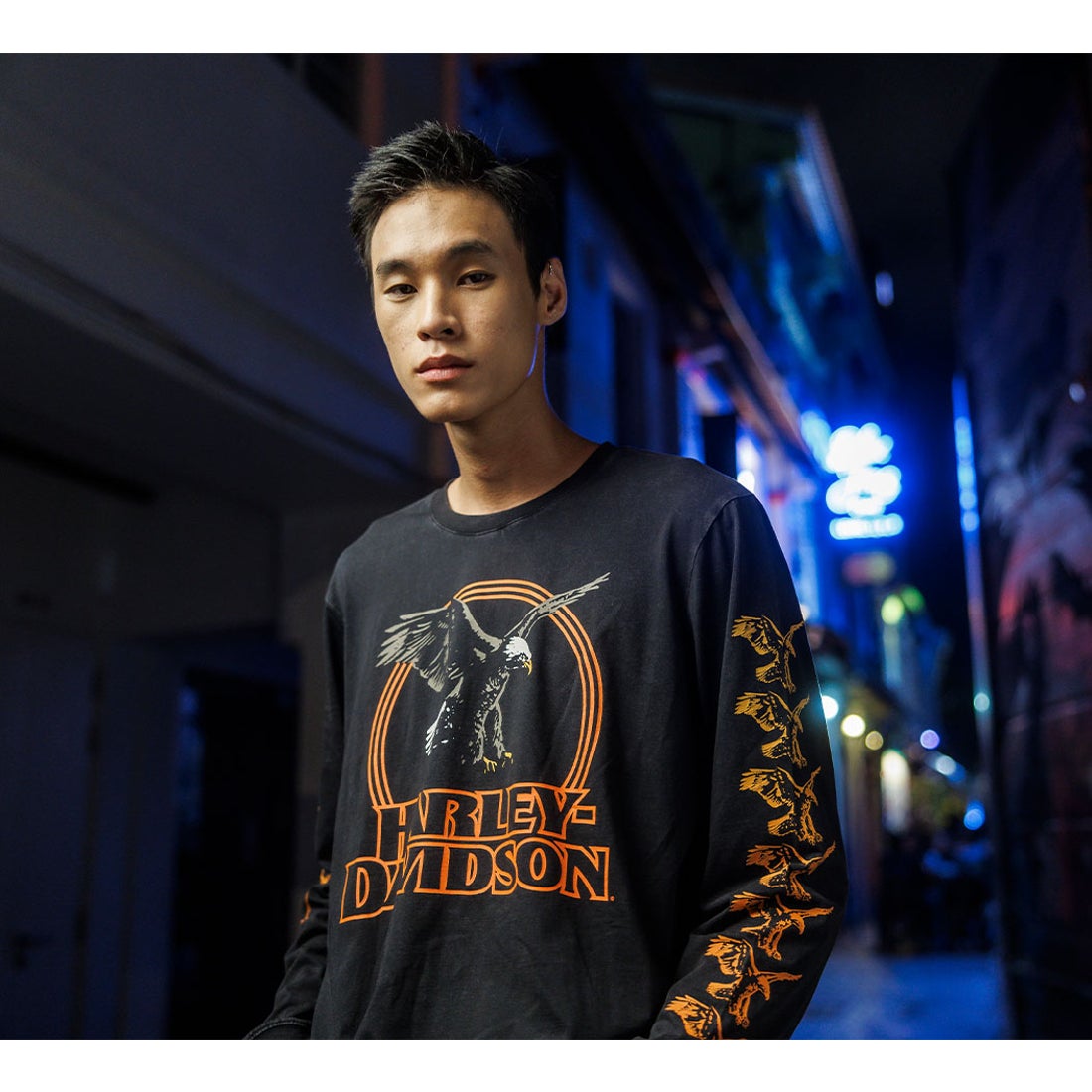 ライジングイーグルロングスリーブTシャツ -ハーレーダビッドソン公式