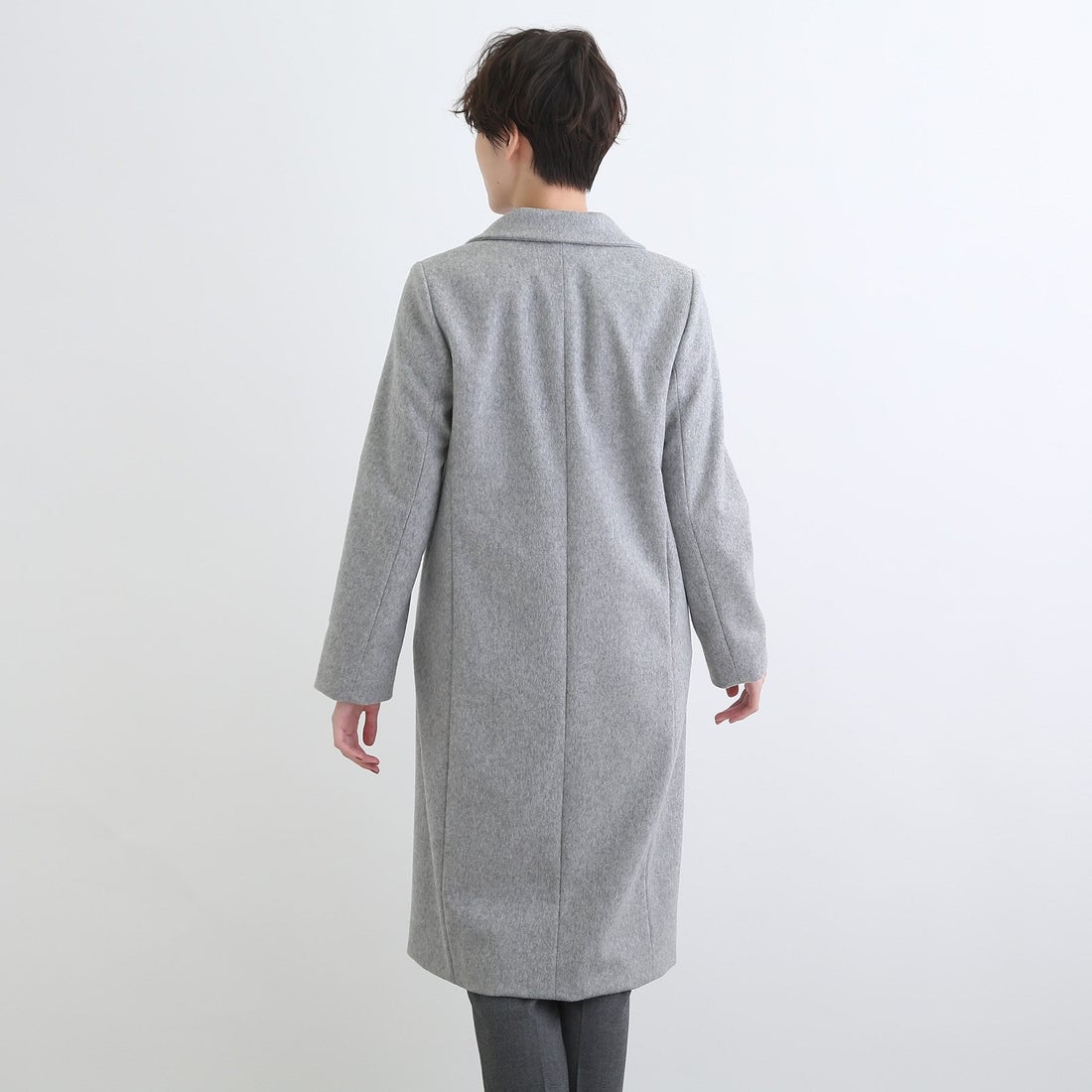 インディヴィ INDIVI 【定番人気！/名品コート/日本製】ウール100