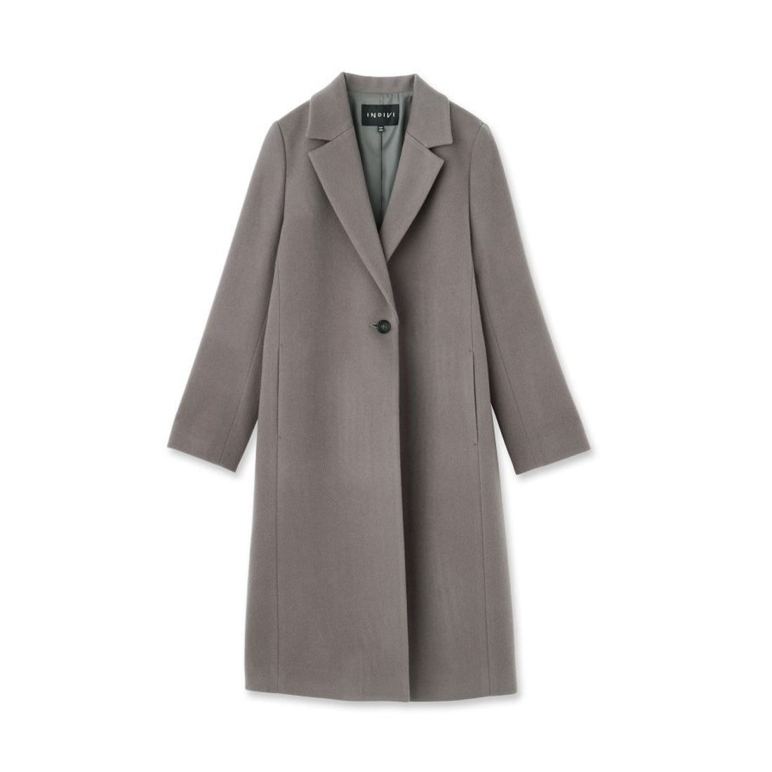 インディヴィ INDIVI 【名品コート／日本製】ウール100％チェスター