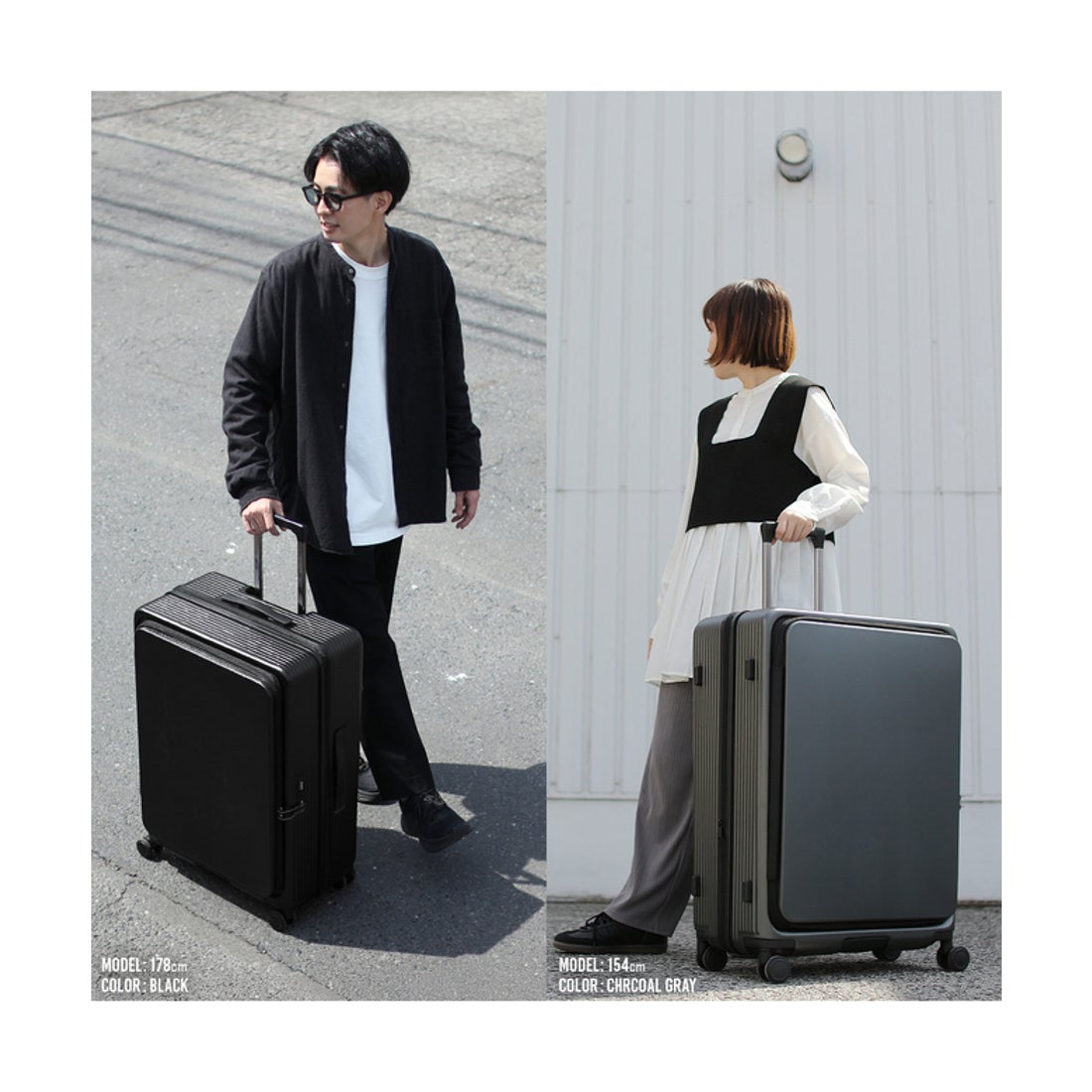 マンセル MAN-SEL マンセル スーツケース 100L Lサイズ LL XL フロント