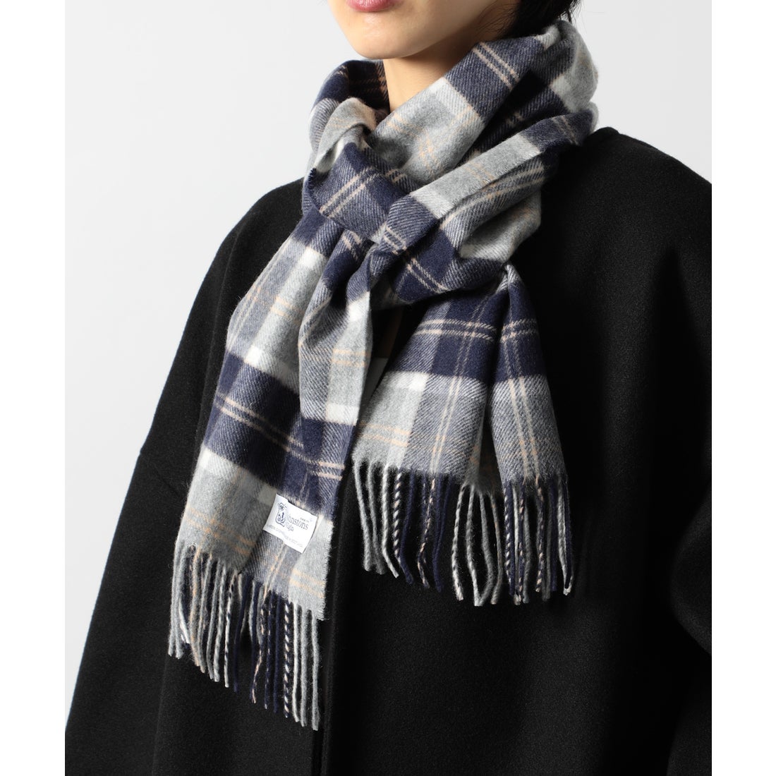 み*☆様 johnstons フリンジマフラータータンチェックストールグレース