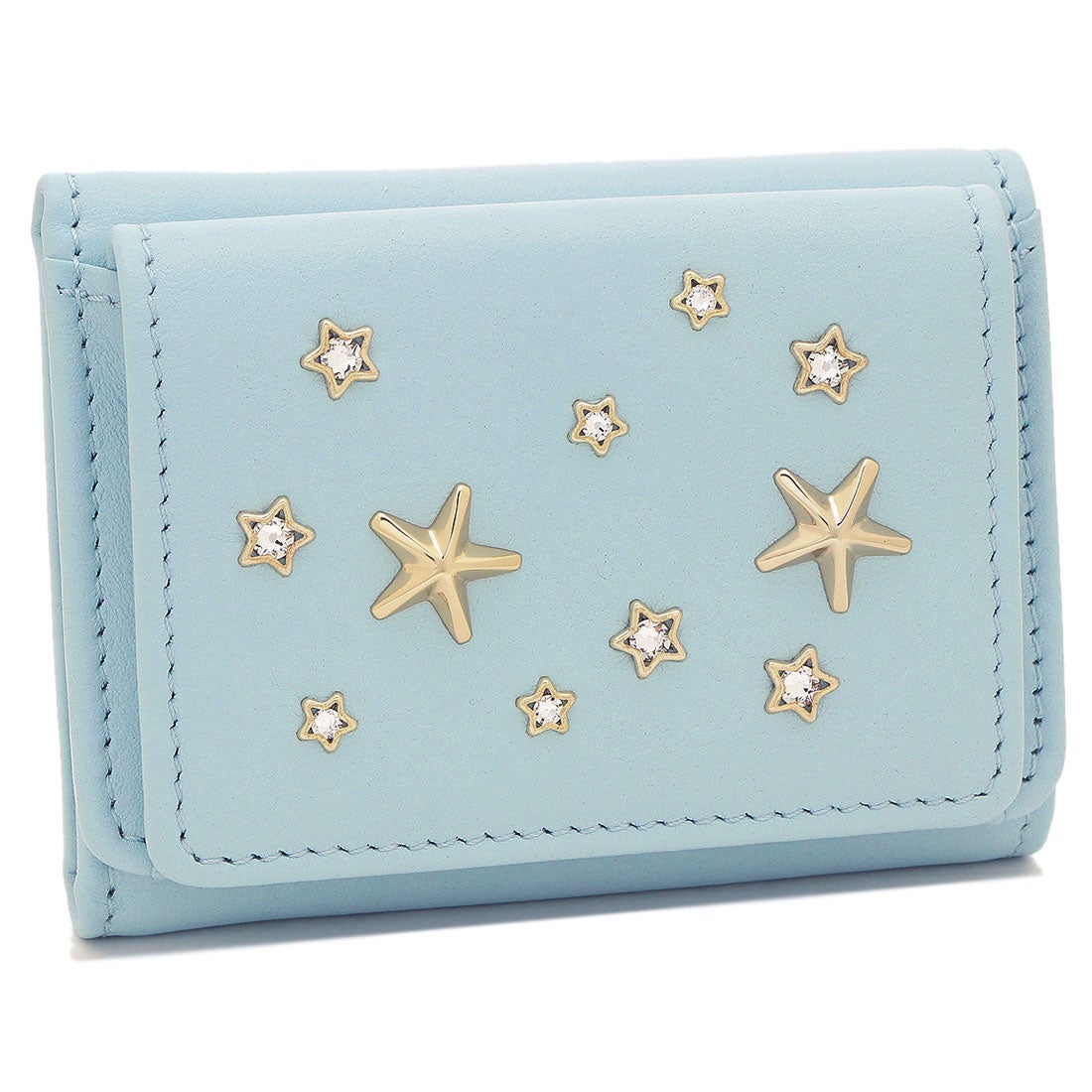 ジミー チュー JIMMY CHOO 三つ折り財布 ネモ ミニ財布 ブルー