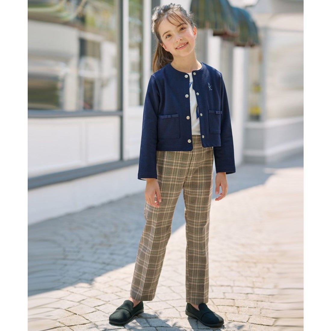 クミキョク キッズ 組曲 KIDS 【150－160cm】キチントチェック パンツ