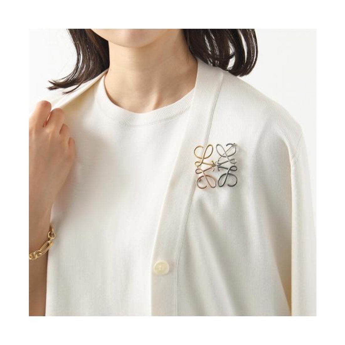 LOEWE ロエベ アナグラム ブローチ 配色 4色 LOEWE ブローチ 4色