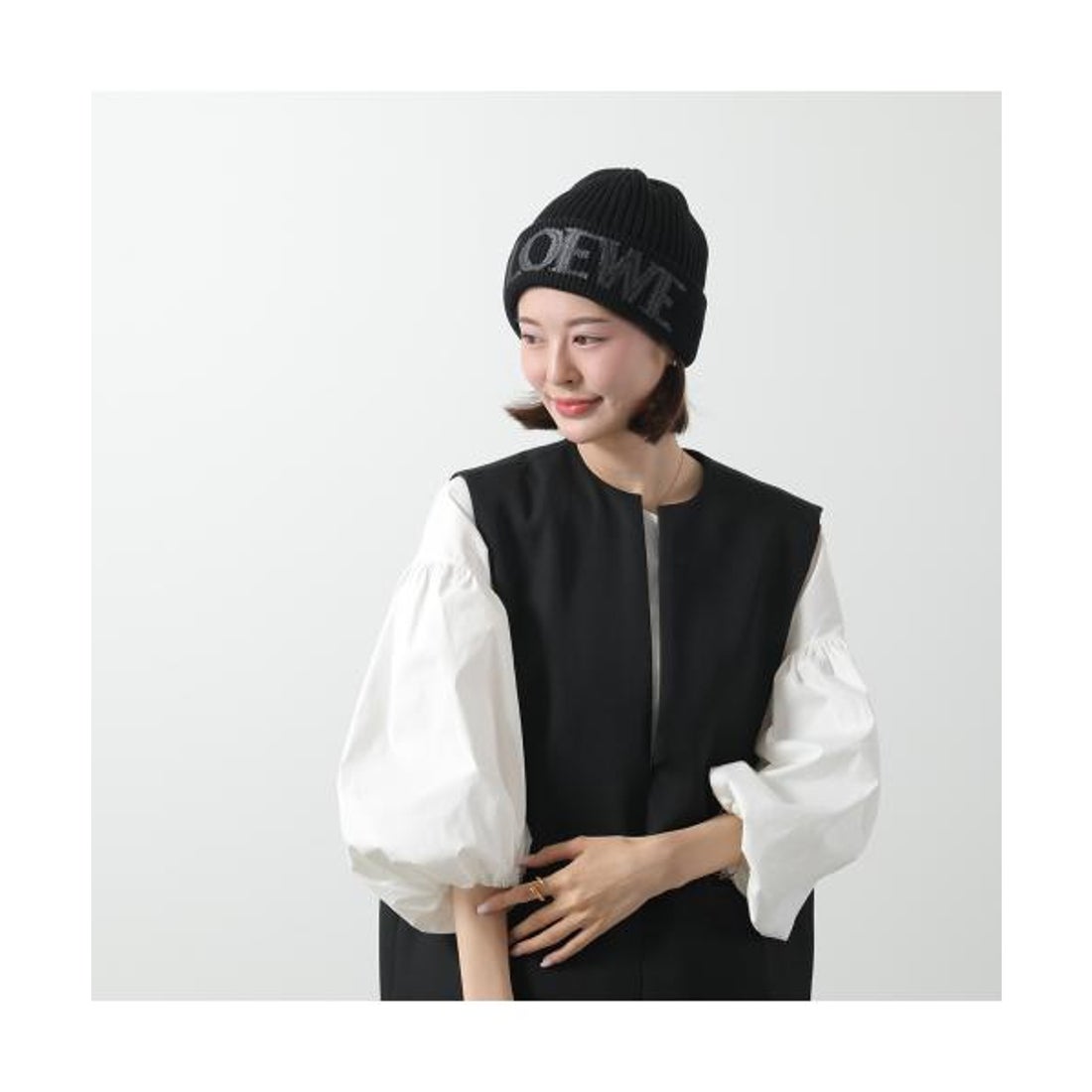LOEWE / ニットキャップ/--/ウール/BLK/メンズ LOEWE】ロエベ 人気