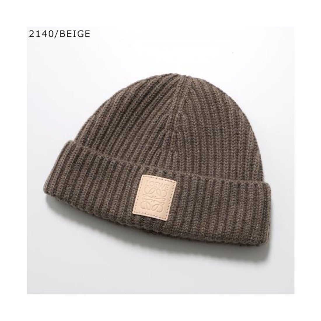 ロエベ LOEWE LOEWE ニット帽 KSA9OT1X01 カシミヤ （2140/BEIGE