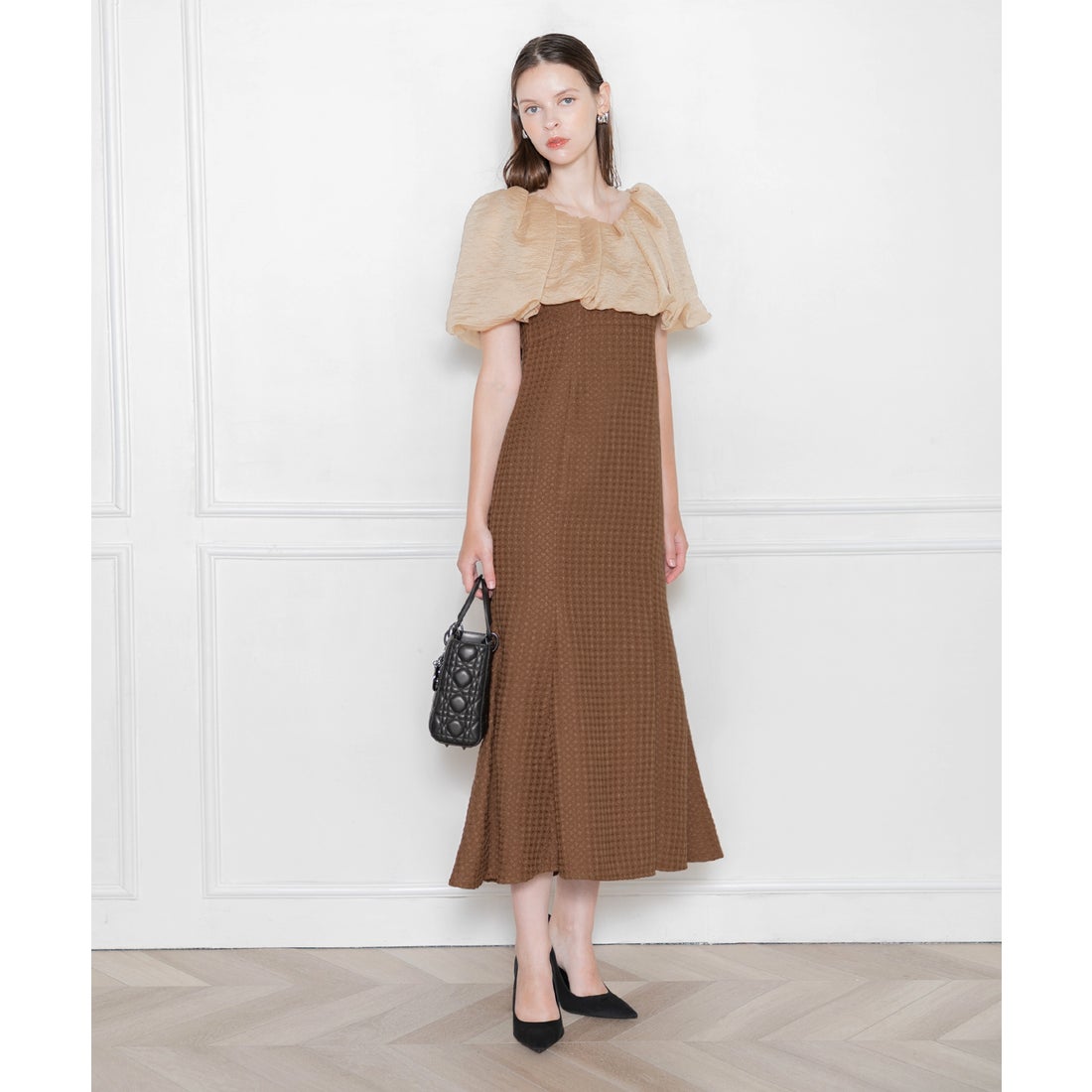 レジャ Leja 2WAYオフショルダーパフスリーブバリエマーメイド