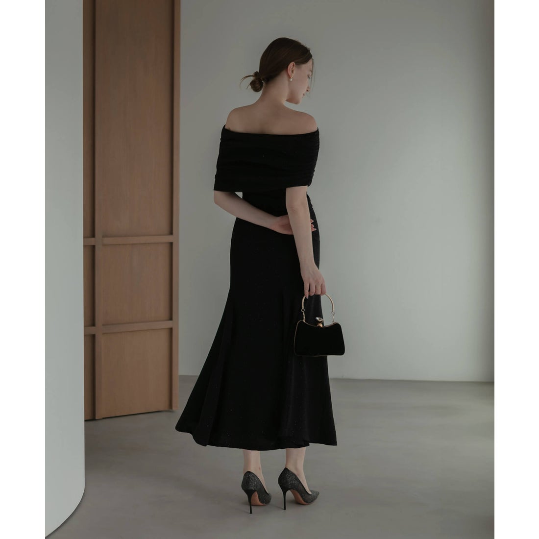 レジャ Leja ストーンオフショルダーアームカバー付き2WAYマーメイド