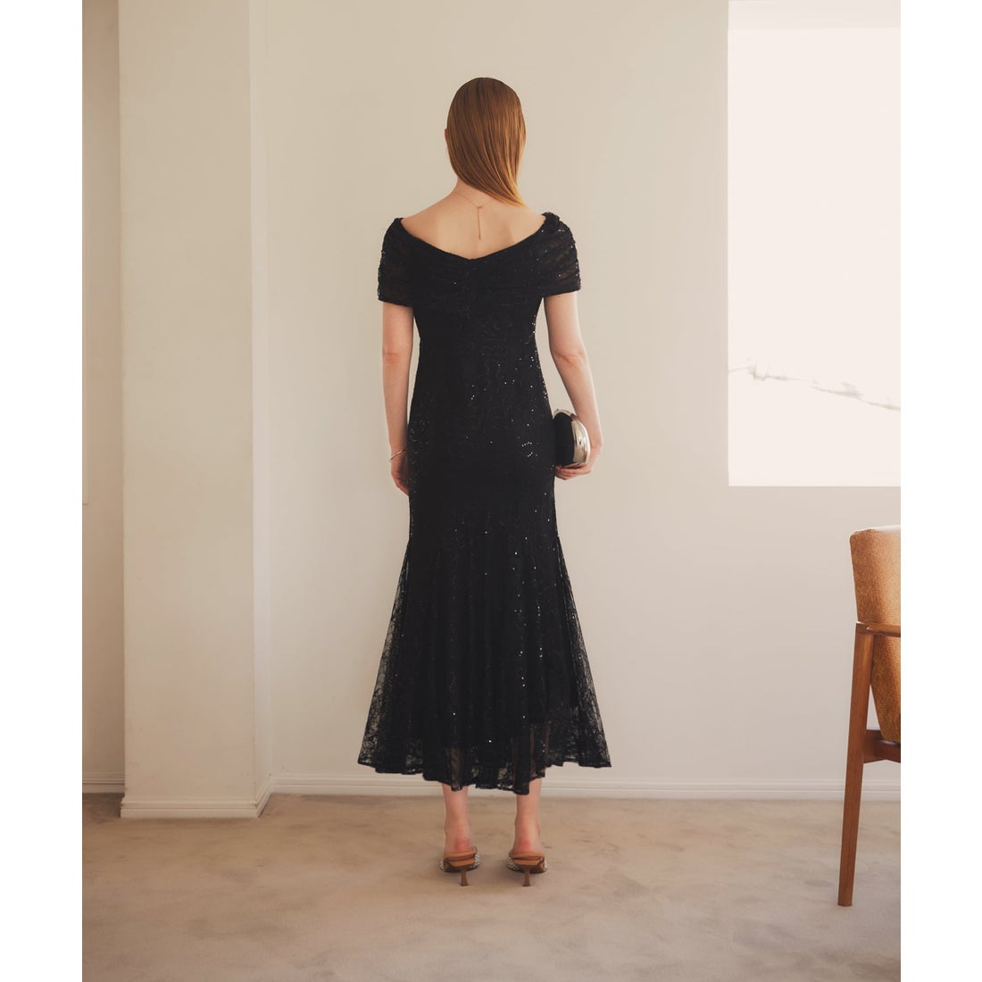 Leja レジャ 2WAYレース花柄オフショルダースパンコールマーメイド