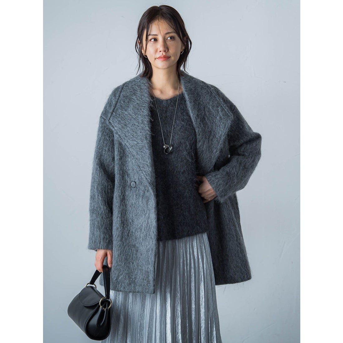 ロートレアモン LAUTREAMONT モヘアロングシャギーコート