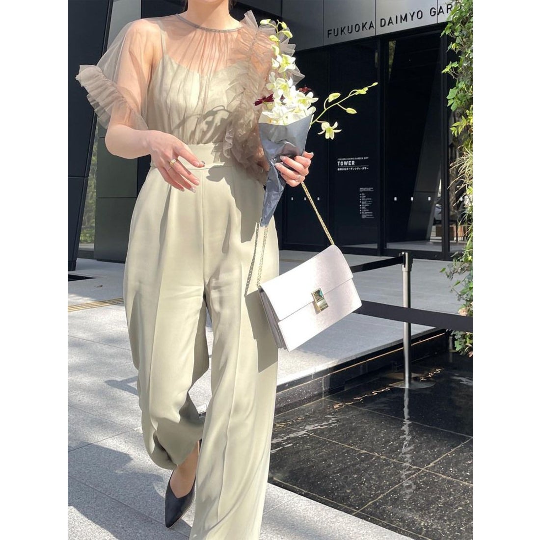 新品 ラグナムーン LADYチュールドッキングコンビネゾン ミント S