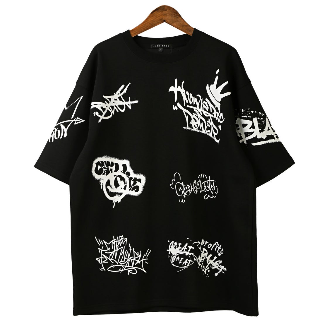 ラグスタイル LUXSTYLE 総柄タギング半袖Tシャツ/Tシャツ 半袖 メンズ