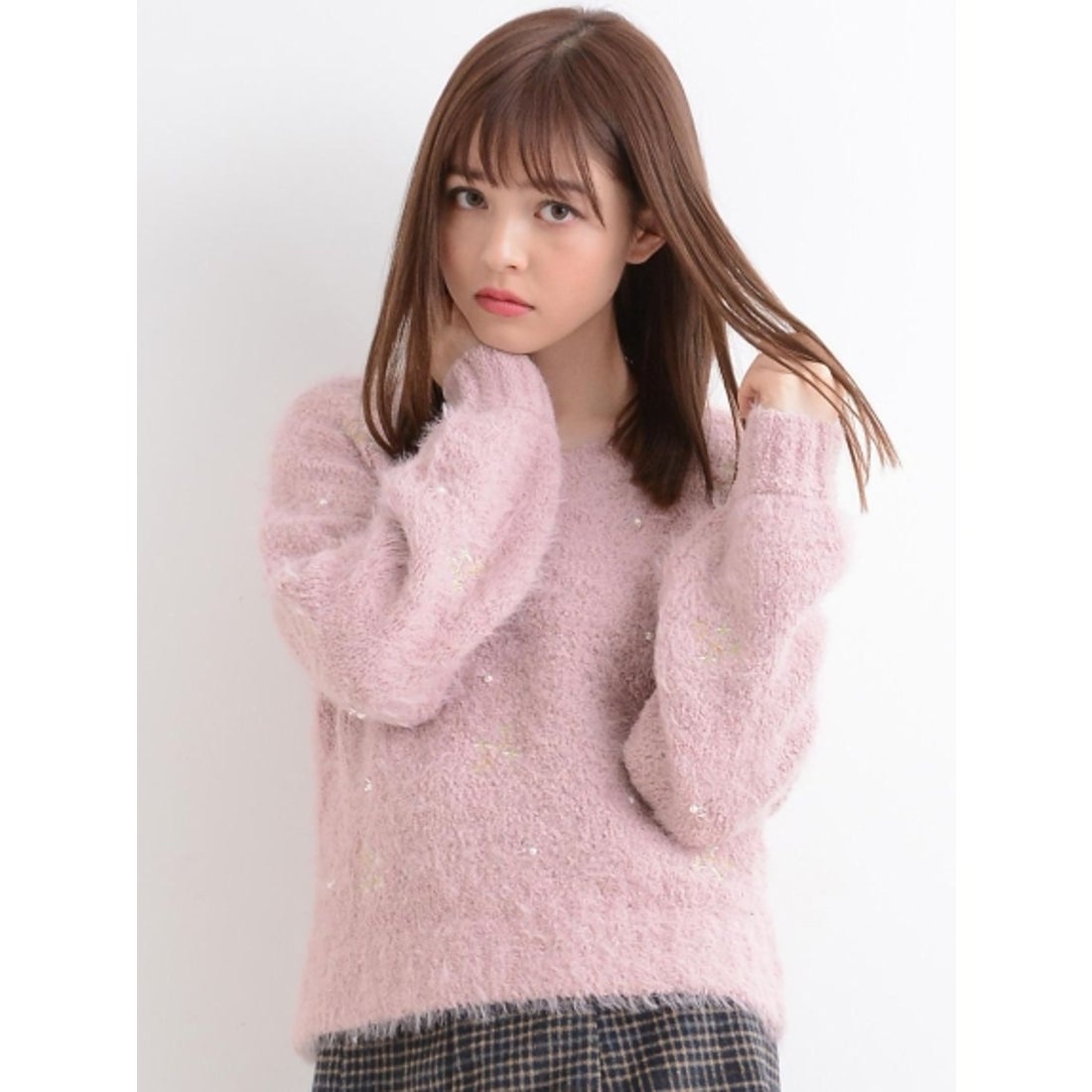 ピンク系 スムースニット 000000157108_wDBibro.jpg