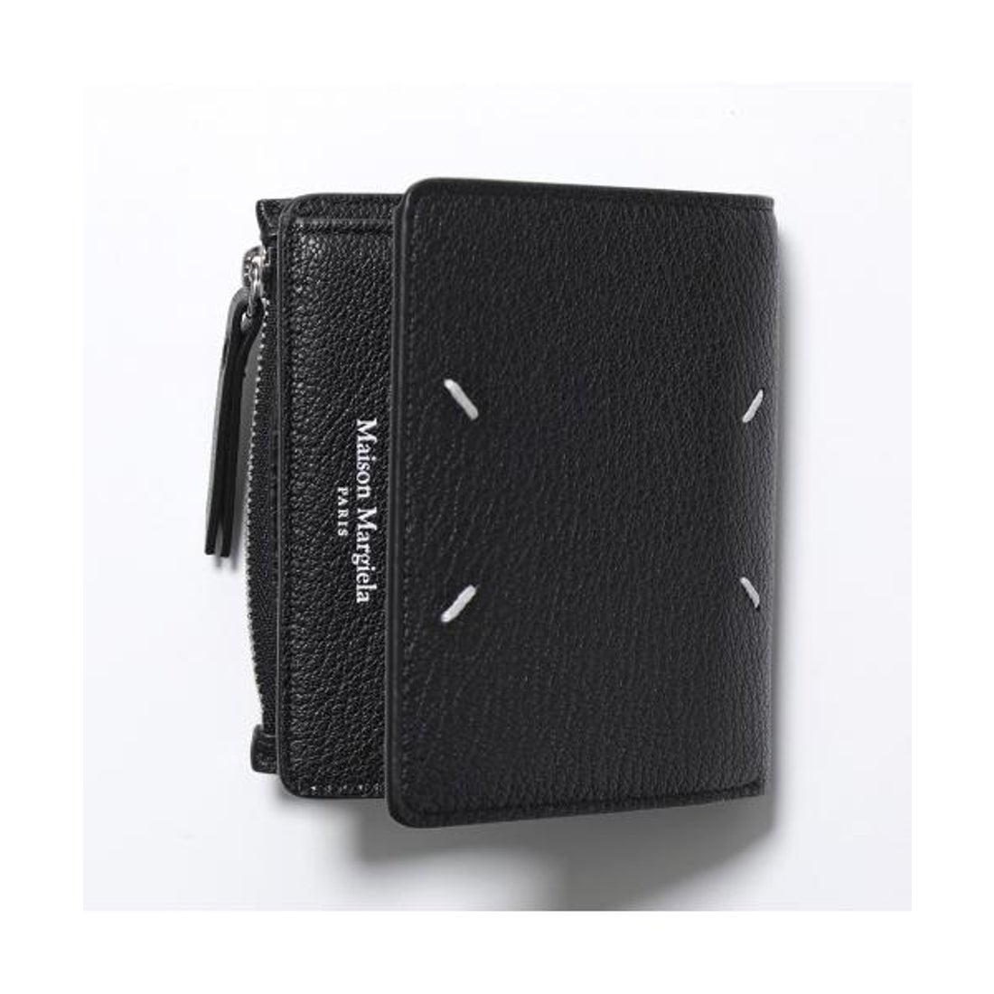 Maison Margiela ブラックレザー二つ折り財布