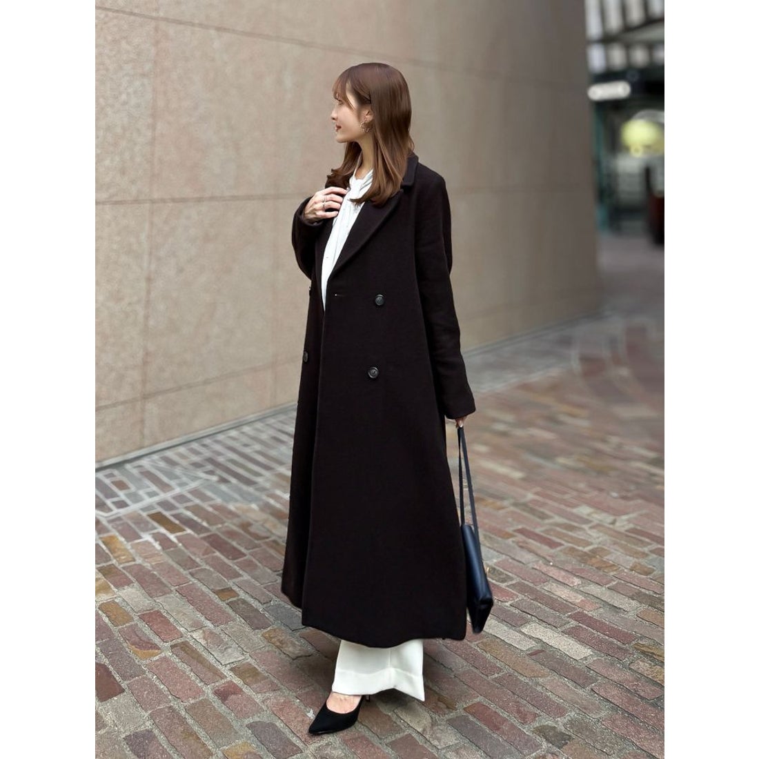 マーキュリーデュオ MERCURYDUO ウールチェスターコート （アイボリー