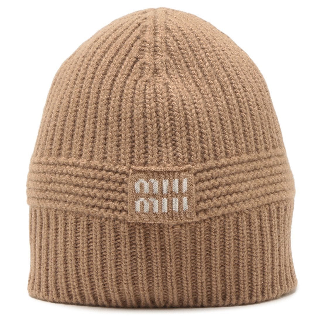 ミュウミュウ Miu Miu ニット帽 ビーニー カシミア ベージュ