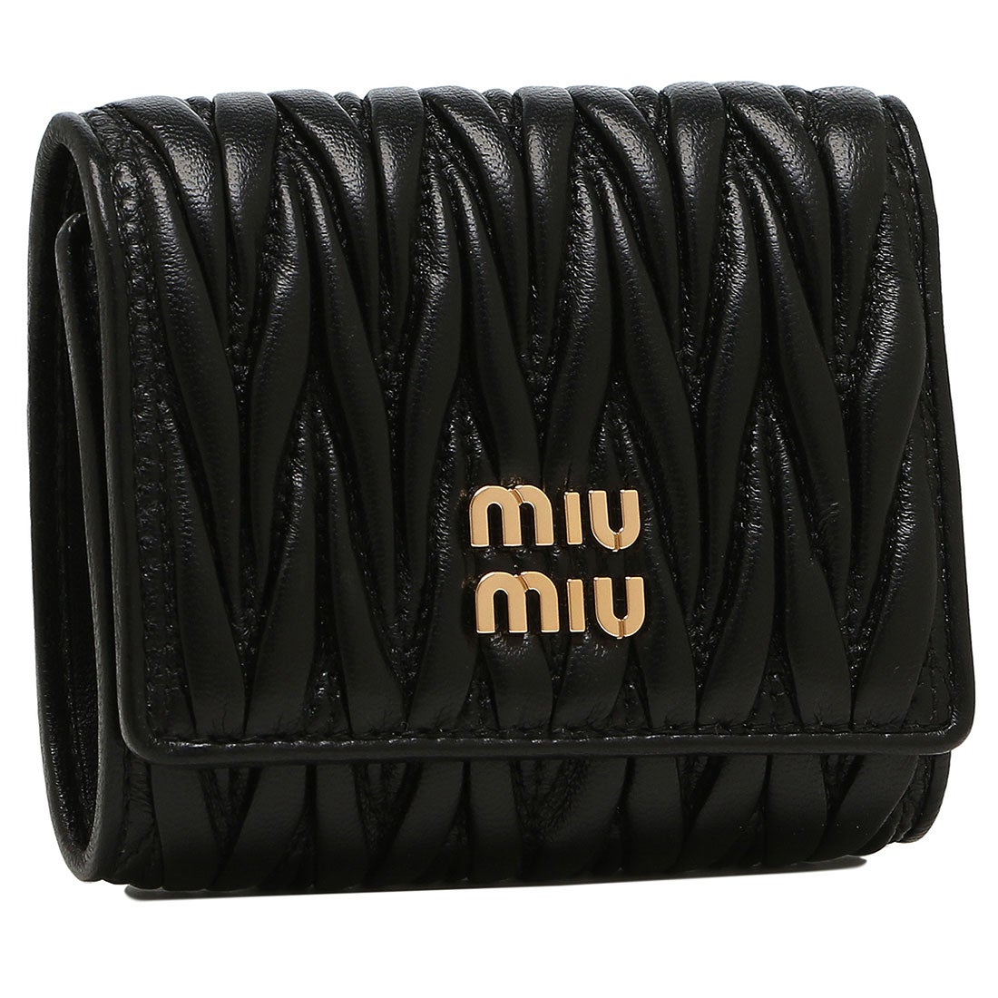 ミュウミュウ Miu Miu 三つ折り財布 マテラッセレザー ミニ財布