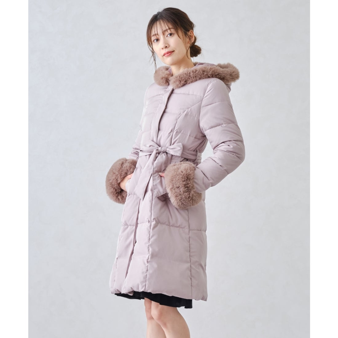 ミッシュマッシュ MISCH MASCH □2024秋冬新作□ファー付きフード