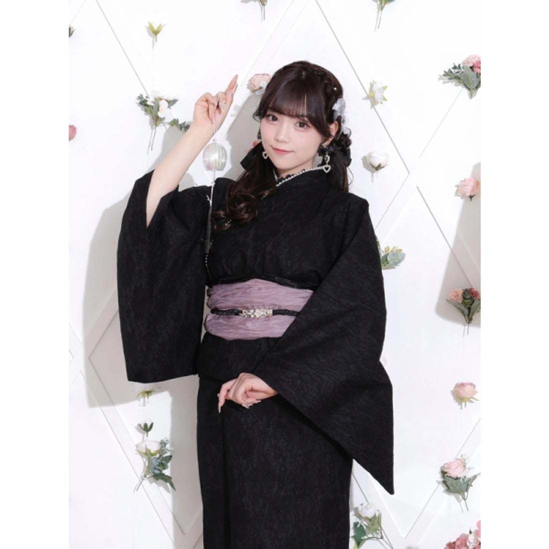 ノエミー NOEMIE お嬢さん総レースセパレート浴衣 （ピンク