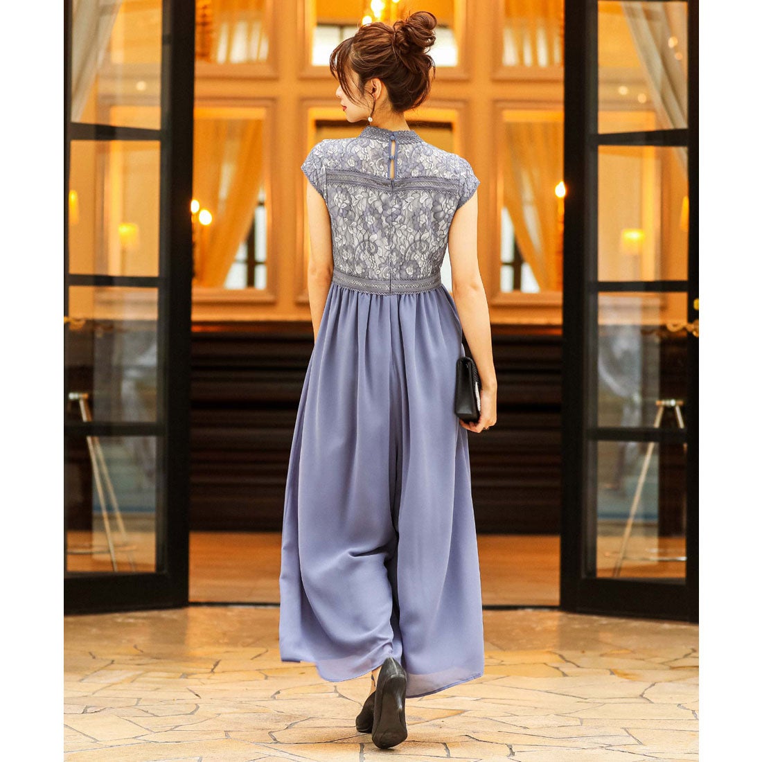 ニアナ niana 総レースワイドパンツ 結婚式ワンピース パンツドレス