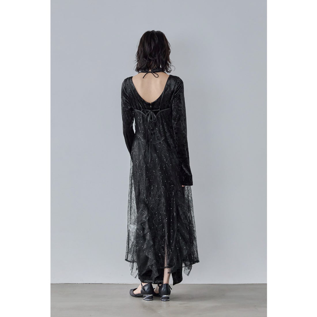 ニアナ niana スパークルレースベロアドレス 2点セット 結婚式 成人式