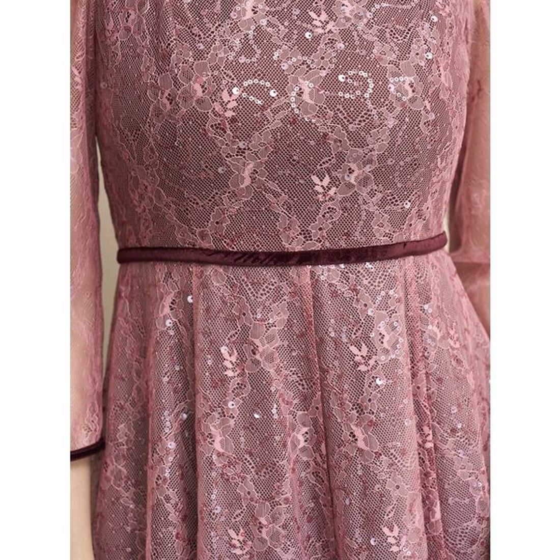 スナイデル SNIDEL スパークルレースドレス （ROSE） - ファッション