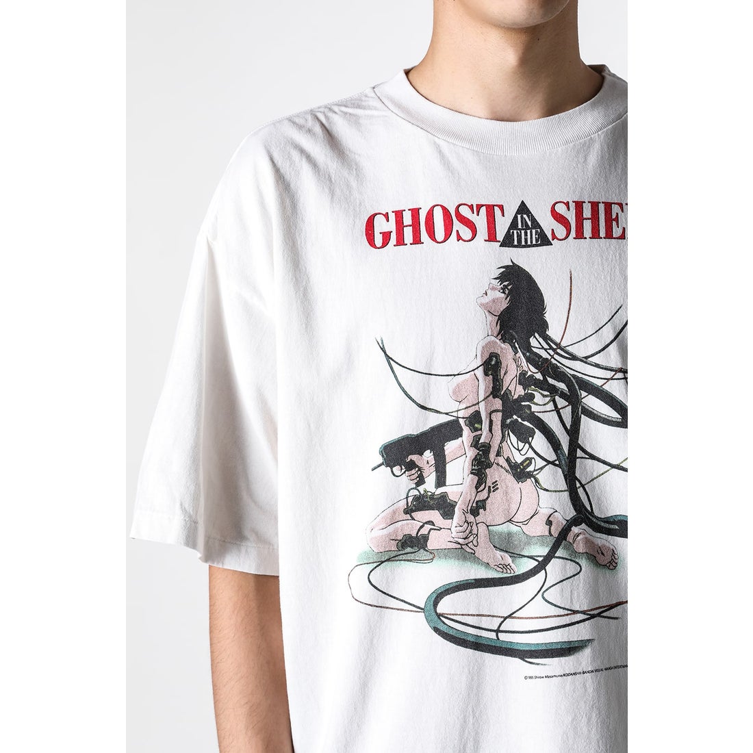 GHOST IN THE SHELL x SAINT Mxxxxxx Short sleeve T-shirt （White