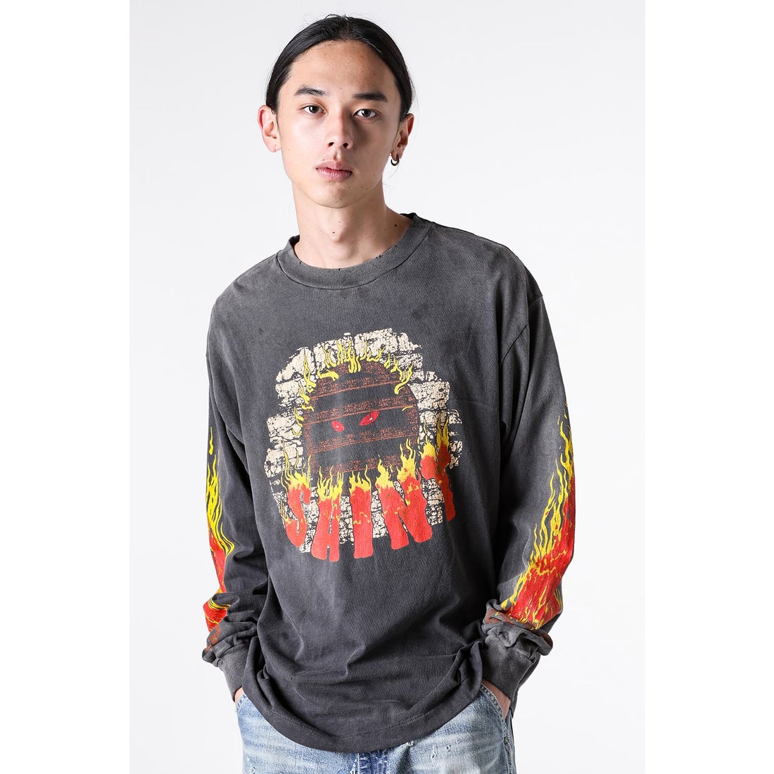 セントマイケル SAINT Mxxxxxx LIVE IN HELL Long sleeve T-shirt