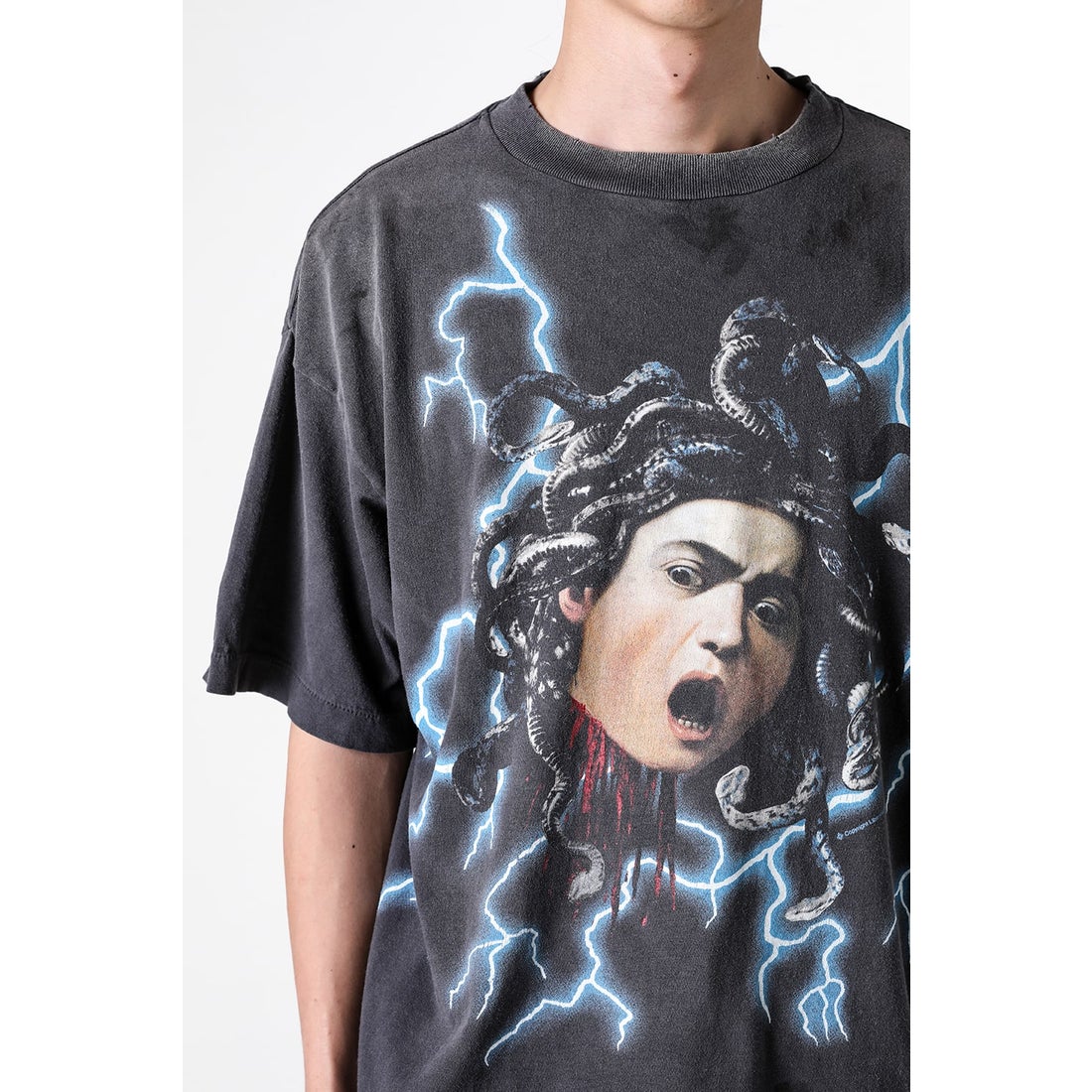 SAINT Mxxxxxx MEDUSA Short sleeve T-shirt （Black） - Osaka