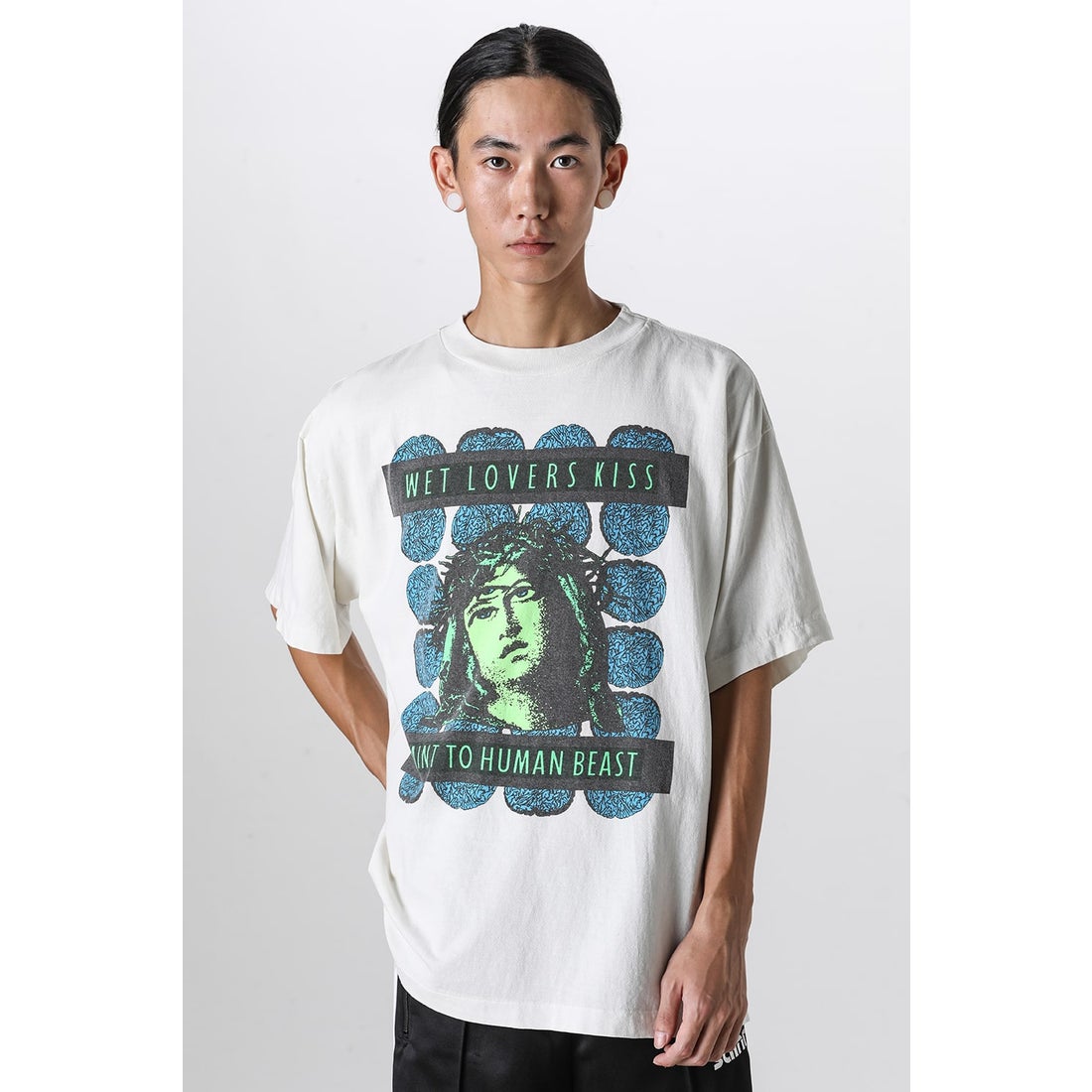 セントマイケル SAINT Mxxxxxx KISS Short sleeve T-shirt （White