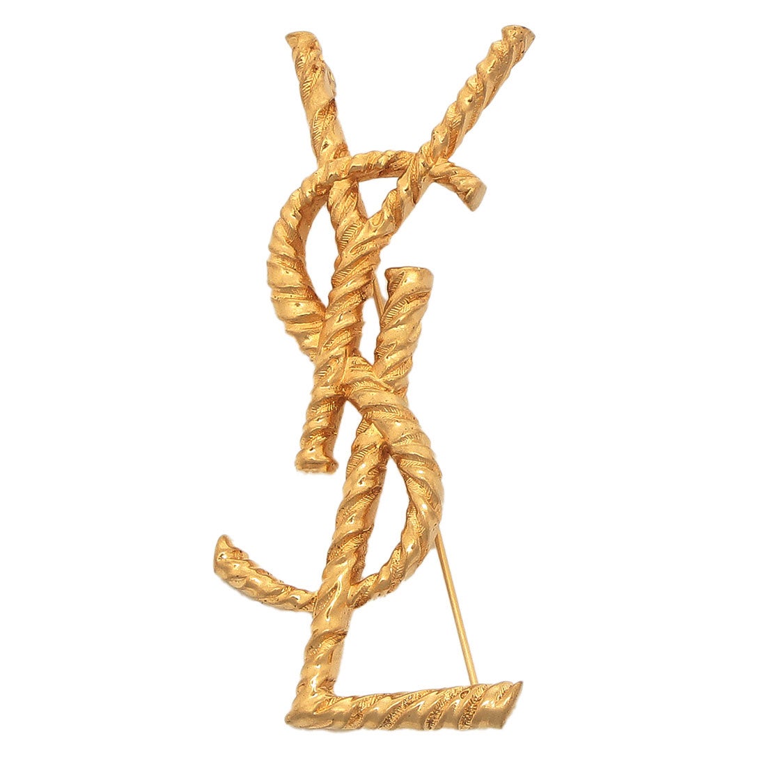サンローラン SAINT LAURENT ブローチ カサンドラ YSLブローチ