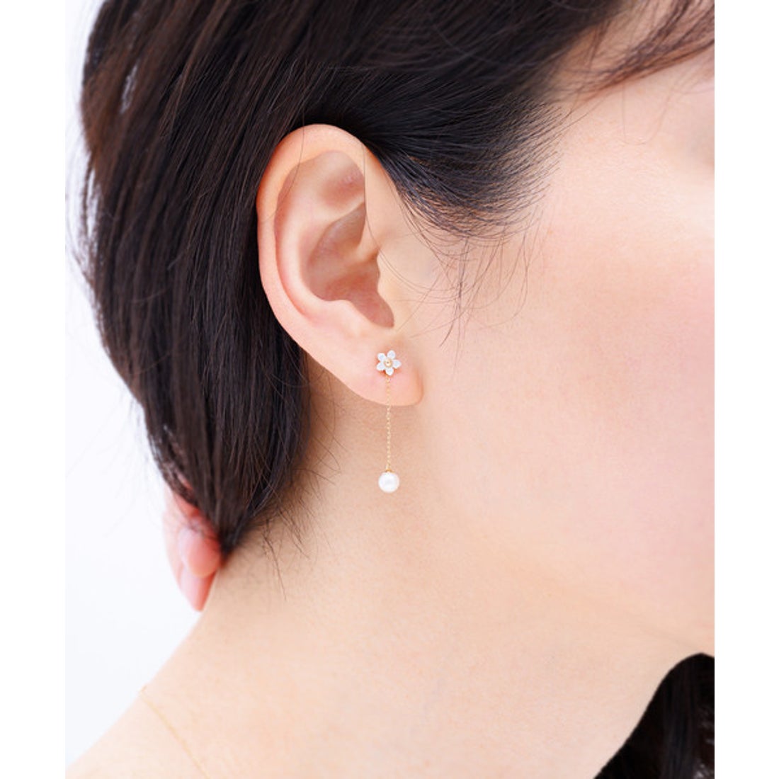 サマンサティアラ Samantha Tiara フラワーパールピアス (K10 YG