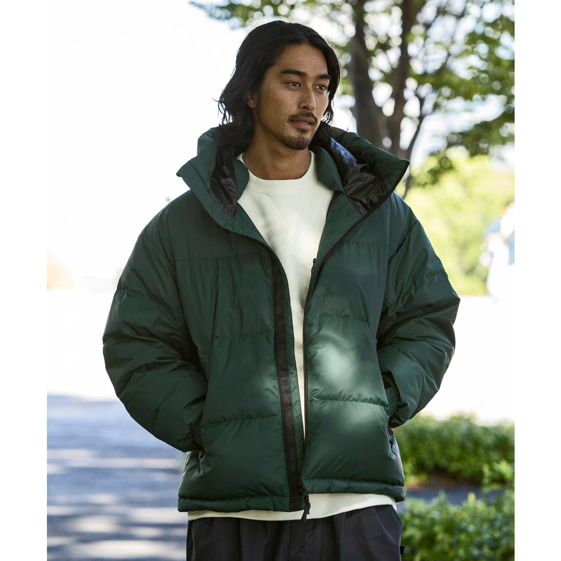 リバーシブルダークグリーン キルティングジャケット フレッドペリー