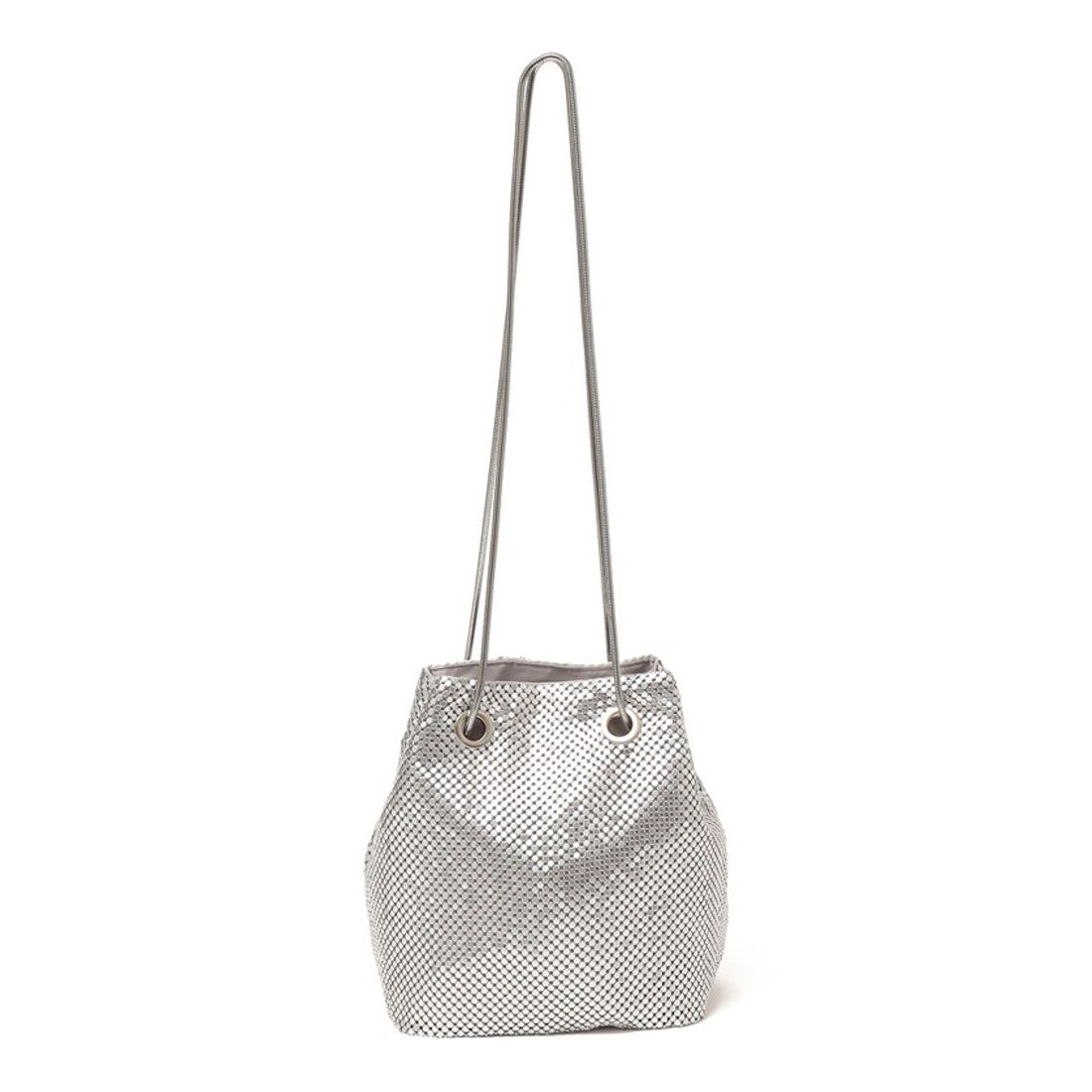 シップス SHIPS little black:メタルメッシュバッグ （シルバー