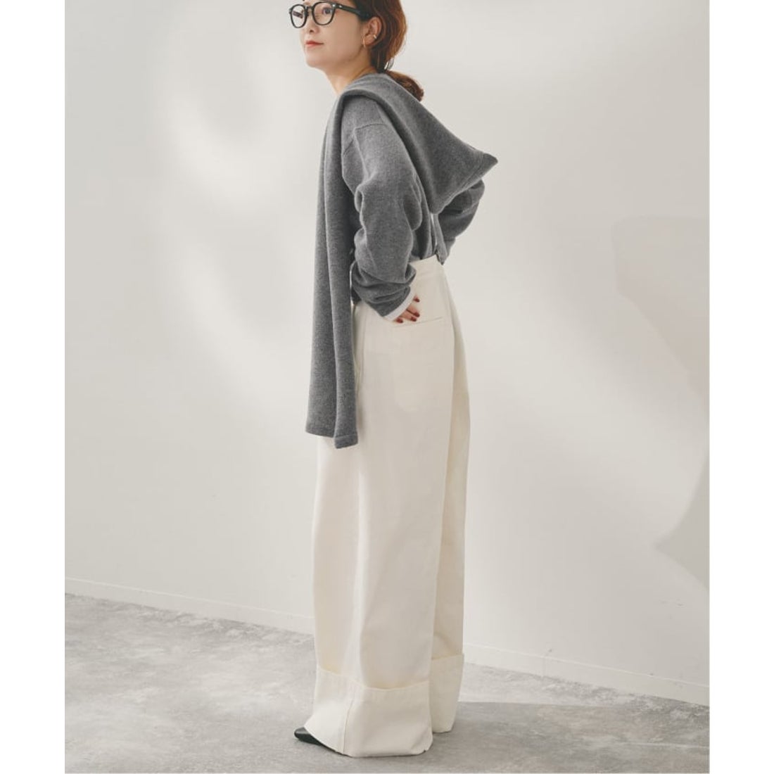 スピック＆スパン Spick & Span Higuchi*Sカシミヤ混フードマフラー