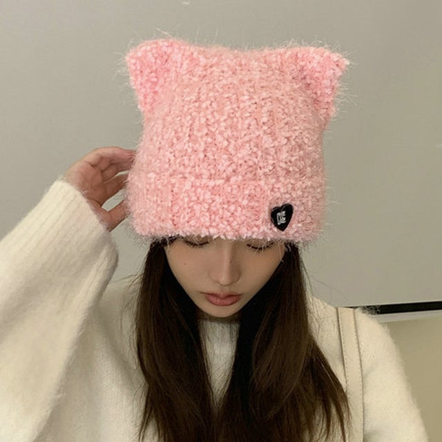 コロッケ】Jacquemus ピンク キャップ付きニット帽 コロッケ