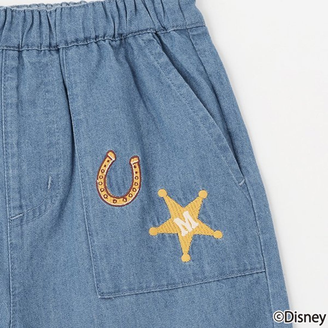 プティマイン petit main 【Disney】刺繍ハーフパンツ （チャ