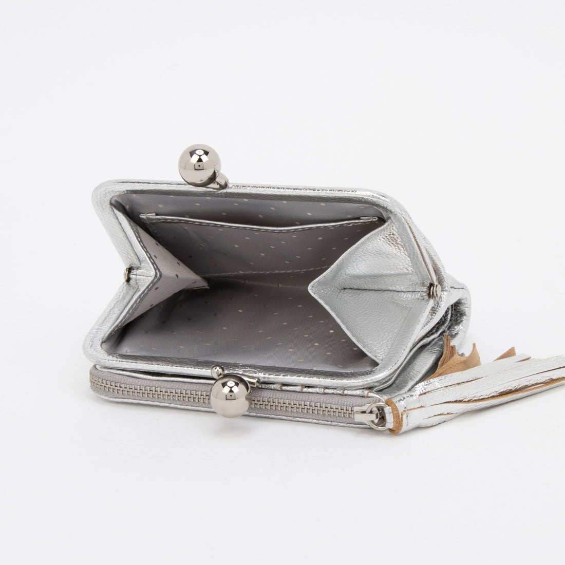 ペルケ perche マルチスタッズがま口二つ折りウォレット （SV