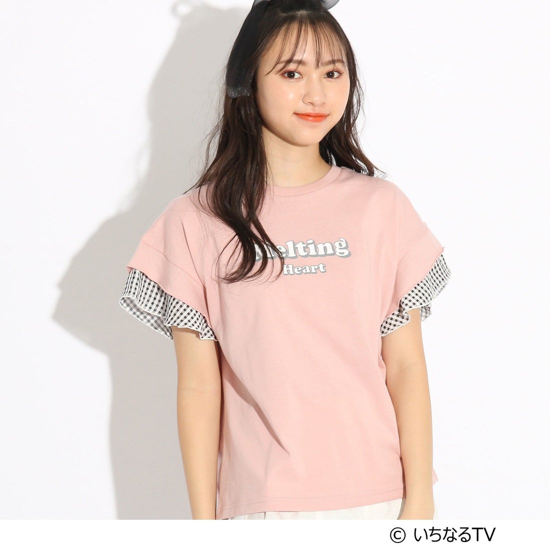 ピンク ラテ PINK-latte 【いちなるTVコラボ/なるデザイン】フリルT