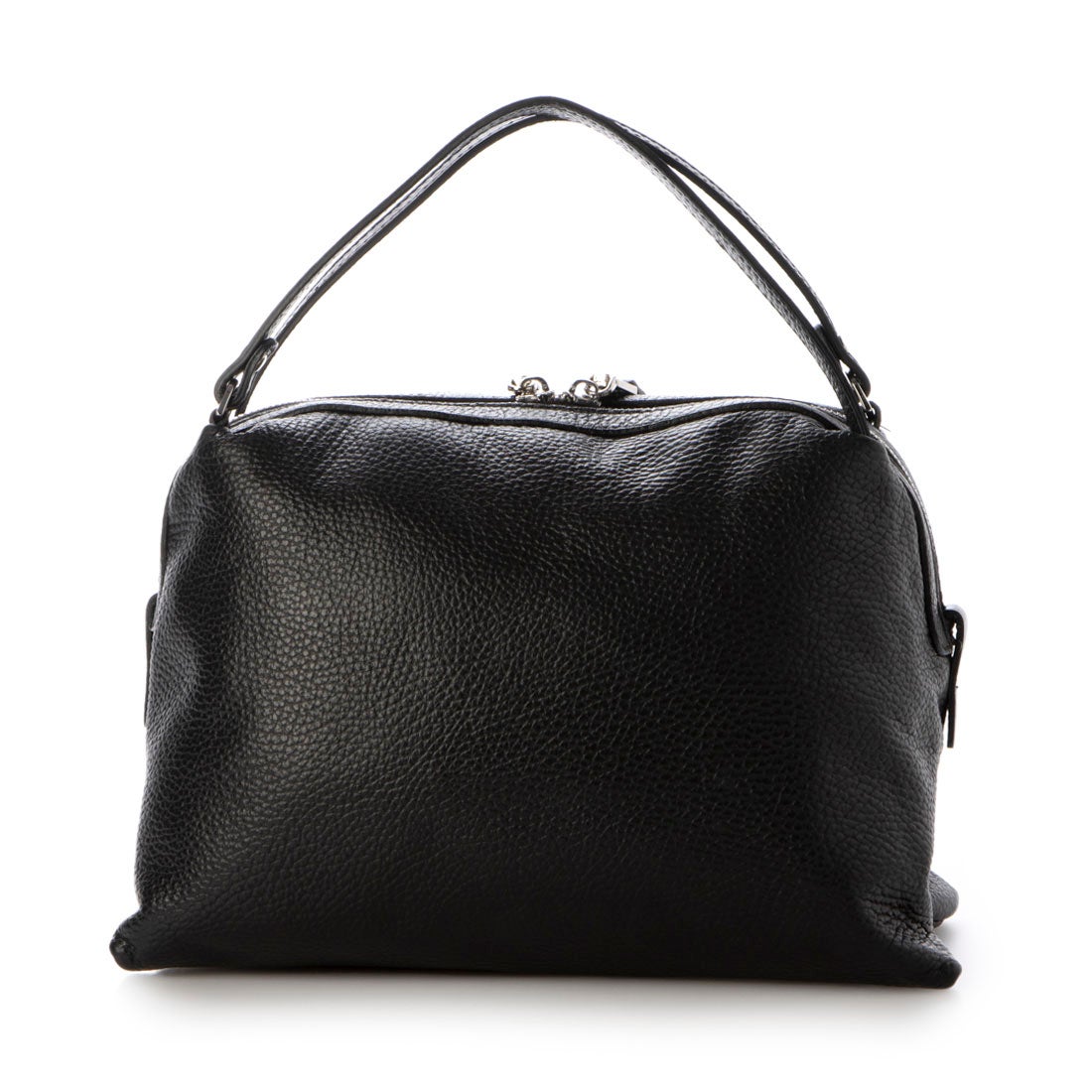 リパーニ RIPANI ボックスシルエットレザーハンドバッグ （ブラック