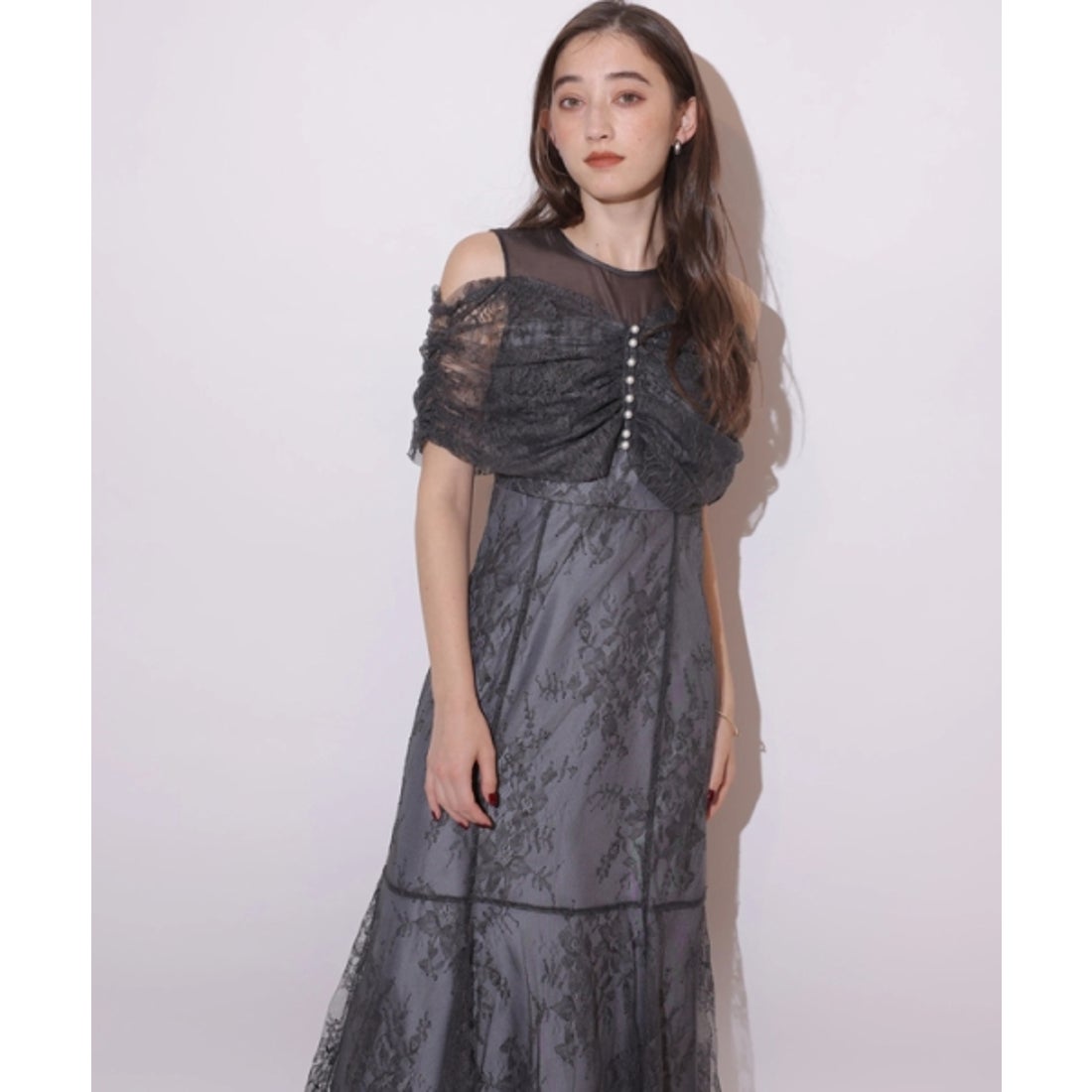 リランドチュール Rirandture オフショルレースマーメイドワンピース